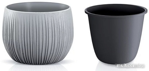Кашпо Prosperplast Flower Pot DKB370-422U (серый)