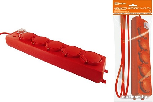 Удлинитель TDM Electric SQ1302-0024 (20 м, красный)