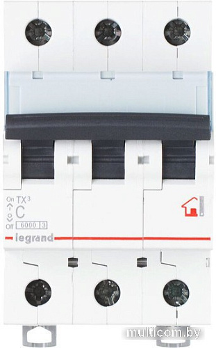 Выключатель автоматический Legrand TX3 3P 25A B 6kA 3M 404002