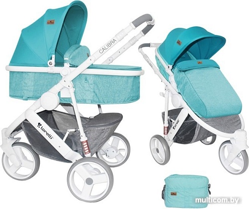 Универсальная коляска Lorelli Calibra 3 (2 в 1, аквамарин)