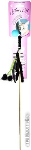 Игрушка для кошек Glory Life Мышиные хвосты и трубочки на веревке 146019