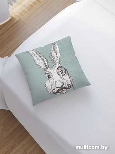 Чехол на подушку JoyArty Заяц-джентльмен sl_54022