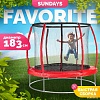 Батут Sundays Favorite Premium 6FT (красный, с сеткой)