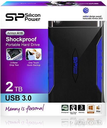 Внешний жесткий диск Silicon-Power Armor A15 2TB (SP020TBPHDA15S3L)