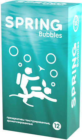 Рельефные презервативы SPRING Bubbles с точечной поверхностью №12