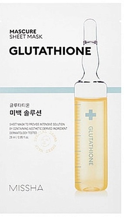 Missha Маска Mascure Whitening Solution Sheet Mask Glutathione 28 мл