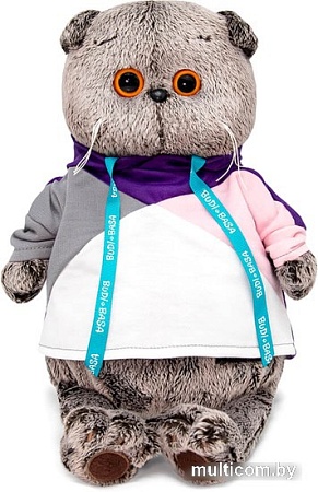 Классическая игрушка BUDI BASA Collection Басик в разноцветной толстовке Ks22-180 (22 см)