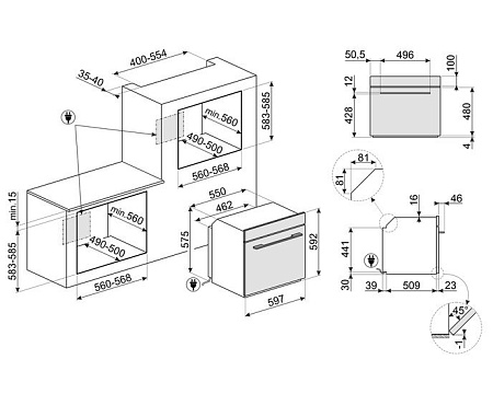 Электрический духовой шкаф Smeg Linea Aesthetic SOP6102TB3