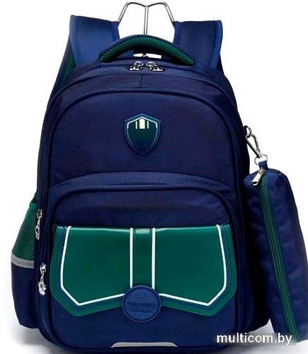 Школьный рюкзак Sun Eight SE-22005 (темно-синий/зеленый)