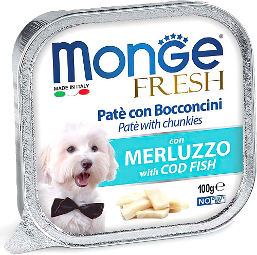 Сухой корм для собак Monge Fresh с треской, ламистер (100 г)