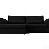 Угловой диван Mebelico Пекин 115415L (левый, микровельвет, черный)