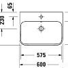 Умывальник Duravit Happy D.2 Plus 23606000001