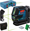 Лазерный нивелир Bosch GLL 2-15 G Professional 0601063W02 (LB 10 + DK 10, кейс)