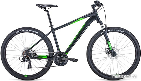 Велосипед Forward Apache 27.5 2.0 D р.17 2022 (черный матовый/зеленый)