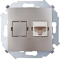 Розетка телефонная Simon 1591480-034 (шампань)