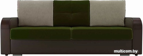 Диван Лига диванов Мейсон 102141 (зеленый/коричневый/бежевый)