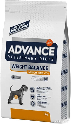 Сухой корм для собак Advance VetDiet Weight Balance 3 кг