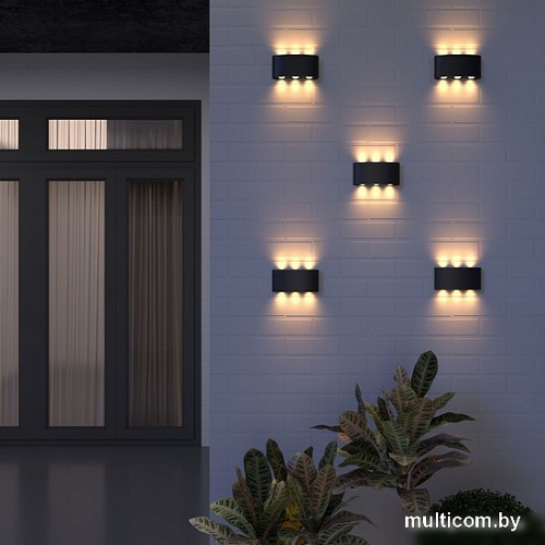 Уличный настенный светильник Elektrostandard 1551 Techno LED (черный)