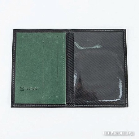Обложка на документы Poshete 604-119NPK-BGN (черный)