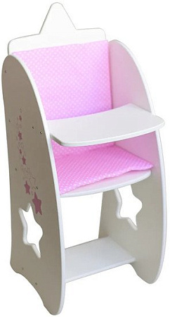 Стульчик для кукол Leader Toys Diamond Star для кормления 73319 (белый)