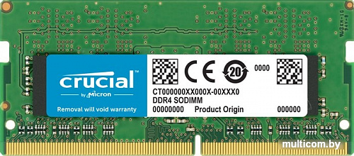 Оперативная память Crucial 2GB DDR4 SODIMM PC4-19200 CT2G4SFS624A