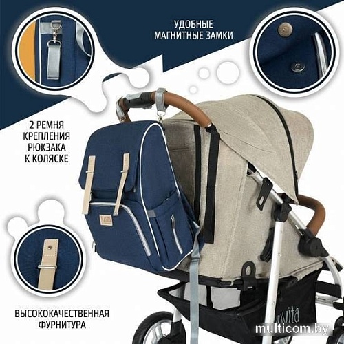 Рюкзак для мамы Nuovita Capcap Rotta (темно-синий)