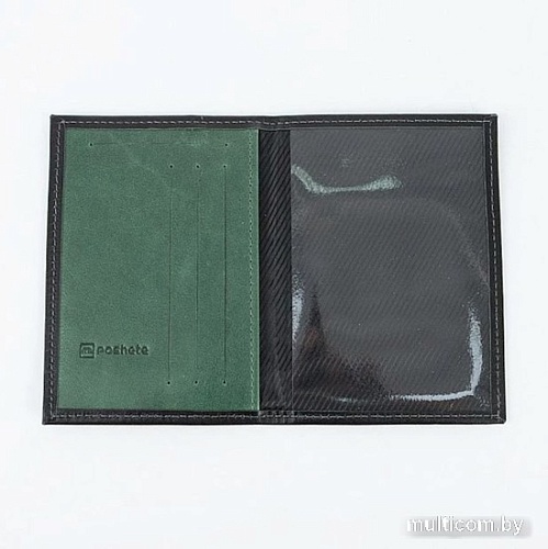 Обложка на документы Poshete 604-119NPK-BGN (черный)