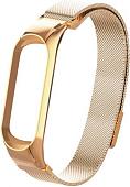 Браслет Bingo миланское плетение на магните для Xiaomi Mi Band 5/6 (золотистый)