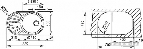 Кухонная мойка TEKA DR 77 1C 1E CN MAT [40127301]