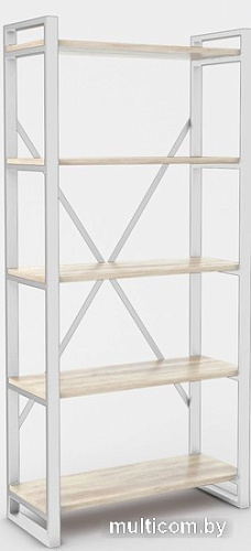 Стеллаж Hype Mebel Стандарт-2 80x170 (белый/древесина белая)