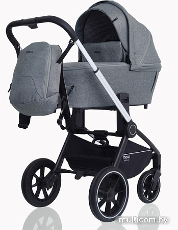 Универсальная коляска Rant MOWbaby Zoom PU (2 в 1, silver grey)