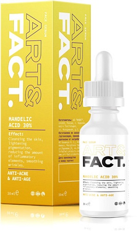 Art&Fact Пилинг-эксфолиант для лица Mandelic acid 30% очищающий и омолаживающий (30 мл)