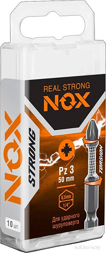 Набор бит Nox Strong Torsion E6.3 Pz3-70 337370 (10 шт)