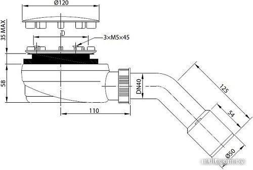 Сифон Radaway R580 Black