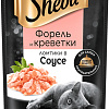 Пресервы Sheba Ломтики в соусе. Форель и креветки 75 г