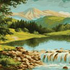 Три совы Горная река КХ4050_53895