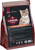 Сухой корм для кошек Landor Kitten для котят с индеи?кои? и лососем 2 кг