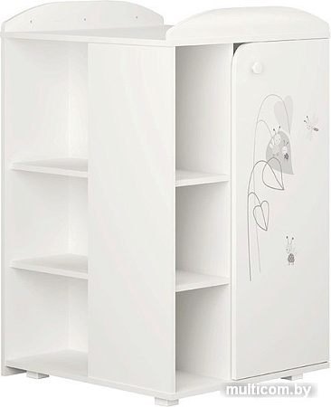 Кроватка-трансформер Polini Kids French 800, Amis, с комодом (белый)