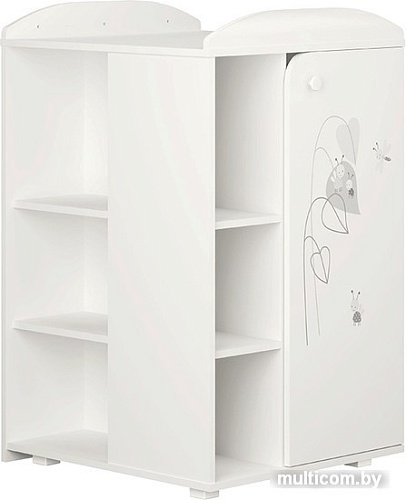 Кроватка-трансформер Polini Kids French 800, Amis, с комодом (белый)