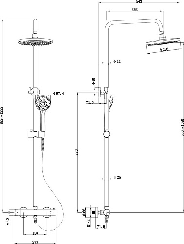 Душевая система Lauter Mist 21SH20918-2