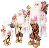 Статуэтка Maxitoys Дед Мороз в розовой шубке с подарками и посохом MT-21850-30