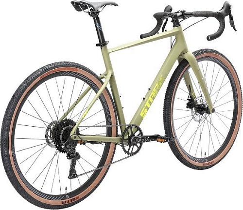 Велосипед Stark GRL 700.5 D S 2025 HQ-0017962 (хаки матовый/лимонный)