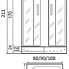 Душевой уголок River Morava XL 100/24 MT (без поддона)