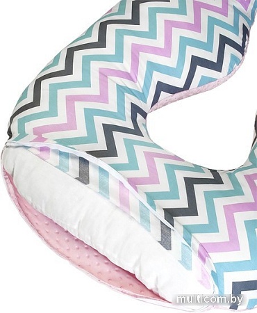 Подушка для беременных Amarobaby Зигзаг AMARO-40A-ZR (розовый)