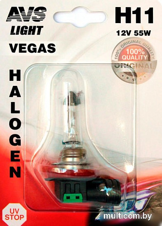 Галогенная лампа AVS Vegas H11.12V.55W A78480S (1 шт)