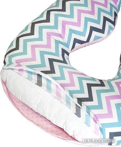 Подушка для беременных Amarobaby Зигзаг AMARO-40A-ZR (розовый)