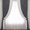 Комплект штор и гардин Pasionaria Латур 480x230 (3 шт, белый/серый)