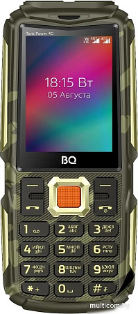Кнопочный телефон BQ BQ-2410L Tank Power 4G (золотистый камуфляж)