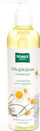 Domix Green Professional Гель для душа Освежающий с экстрактом мяты и ромашки 250 мл