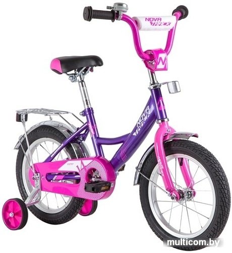 Детский велосипед Novatrack Vector 12 123VECTOR.LC20 (фиолетовый/розовый, 2020)